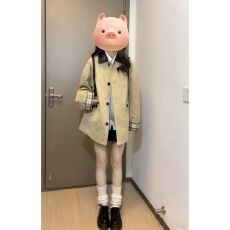 批发薄款日系<b class='q'>风衣外套</b>女2026秋季新款巨好看小个子<b class='q'>韩版</b>