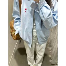 批发刺绣百搭翻领<b class='q'>衬衫</b>夹克 国潮牌潮流秋季美式复古拉链<b class='q'>情侣</b><b class='q'>外套</b>