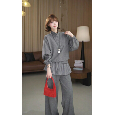 批发时尚套装<b class='q'>女</b>春秋季立领卫衣条纹屁帘休闲<b class='q'>长裤</b>两件套