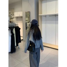 批发韩系灰色拉链针织开衫女秋冬高级感慵懒连帽外搭毛衣外套内搭上衣