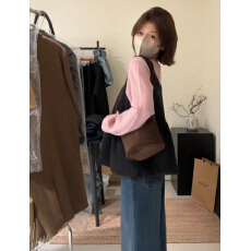 批发春季新款时尚甜美减龄 上衣吊带马甲裤子三件套