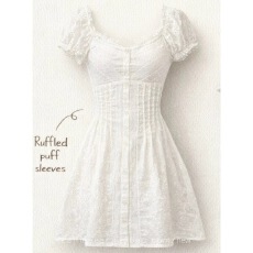 批发CallmeEar//【白茶初恋】蕾丝拼接收腰<b class='q'>连衣裙</b>/<b class='q'>提花</b>木耳边上衣夏