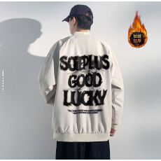 批发美式复古高街印花飞行员夹克棒球服男女加绒机能风情侣休闲<b class='q'>外套</b>潮