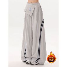 批发加绒屁帘可拆可拆卸腰封加厚工装裤秋冬休闲保暖街舞弯刀裤潮