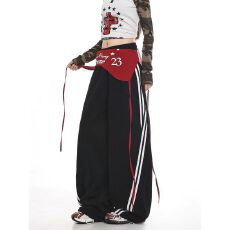 批发【原版质量做法】辣妹屁帘拼接爵士爆款设计感小众松宽松<b class='q'>休闲</b>裤