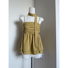 批发夏日绝美波点小吊带背心女2026新款夏外穿小个子无袖露背挂脖上衣