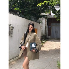 批发风衣外套女款2026新款春季巨好看短款小个子英伦风穿搭大衣