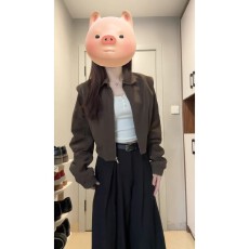 批发早春<b class='q'>外套</b>女2026新款棕色短款夹克上衣初秋美拉德穿搭慵懒风<b class='q'>棒球</b>服