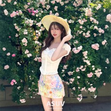 批发初夏季女装特别漂亮掐腰连衣裙子初恋风甜妹穿搭度假甜辣chic套装