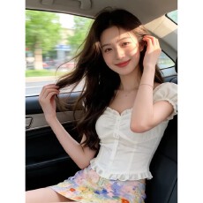 批发清纯系夏日绝美小裙子chic甜辣海边穿搭韩系chic别致两件套装裙女