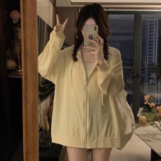 批发奶黄色防晒衣女<b class='q'>夏</b>季薄款2026新款宽松防紫外线户外凉感空调衫