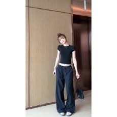 批发甜美白色镂空方领短袖衬衫女夏季绑带泡泡袖衬衣小衫修身显瘦上衣