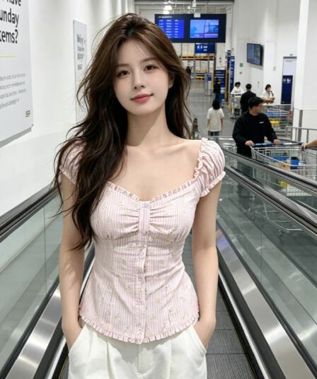 프랑스식 대 네클라인 반팔 셔츠 여성 의류 여름 2026 새로운 셔츠 쇄골 거품 소매 몸매 가꾸기 슬림해 보이는 맨위