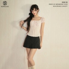 批发2026夏季镂空方领一字肩泡泡袖小衫蝴蝶结蕾丝衬衣<b class='q'>衬衫女</b>