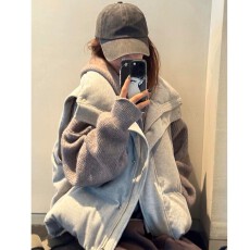 批发2026秋<b class='q'>冬</b>新款棉服马甲女外穿针织加厚保暖背心小个子时尚马夹外套