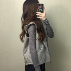 批发法式时尚简约风连帽毛呢马甲女秋季新款高级感宽松百搭无袖外套潮