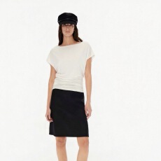 批发实价大码经典宽松休闲短袖设计感显瘦斜肩T恤