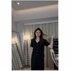 批发实价大码气质假两件蕾丝针织T恤宽松显瘦春夏新款套头上衣