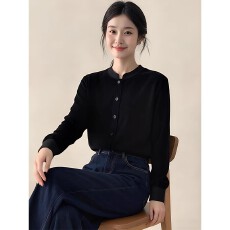 批发一整套搭配秋<b class='q'>装</b>2025新款小个子韩系轻熟风黑色立领开衫牛仔<b class='q'>裤</b>套<b class='q'>装</b>