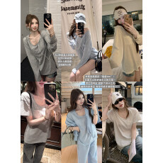 批发设计感<b class='q'>短袖</b><b class='q'>T</b><b class='q'>恤</b><b class='q'>女</b>春夏季宽松显瘦U领性感甜辣风内搭打底上衣