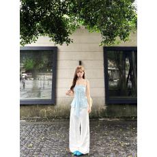 批发法式蝴蝶绑带收腰修身显瘦小众上衣女