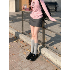 批发灰色<b class='q'>西装</b>半身裙女2026春季新款高腰显瘦a字短裙百搭防走光包臀裙
