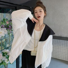 批发春夏新款设计感小众防晒衣女新款气质宽松显瘦棒球服外套女