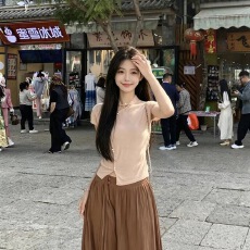 批发复古中国风女装旗袍式短袖t恤女夏季2026新款<b class='q'>气质</b>修身内搭上衣