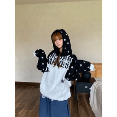 批发薄款卫衣女美式高街潮牌春秋印花<b class='q'>青少年</b>新款情侣重磅外穿外套