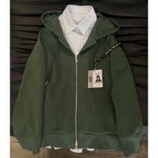 批发秋季新款连帽开衫外套<b class='q'>韩版</b>小众设计慵懒风女显白拉链卫衣