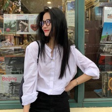 批发chic白色<b class='q'>衬衫</b>女<b class='q'>上衣</b>复古气质内搭<b class='q'>衬衣</b>设计感小众春装法式早春女装