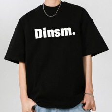 批发ins夏季爆款印花短袖男女新款美式潮牌重磅纯棉黑色宽松圆领t恤男