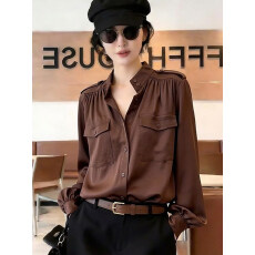 批发高级感法式宽松<b class='q'>长袖</b>衬衫春季小众舒适百搭衬衣洋气减龄通勤上衣女