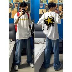 批发2025美式新款 230g精梳紧密赛络纺三本针工艺 纯棉潮牌男T恤 官图