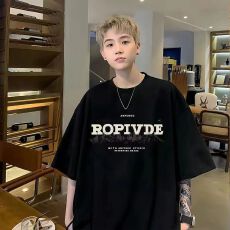 批发2025美式新款 230g精梳紧密赛络纺三本针工艺 纯棉潮牌男T恤 官图