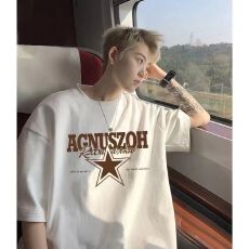 批发2025美式新款 230g精梳紧密赛络纺三本针工艺 纯棉潮牌男T恤 官图