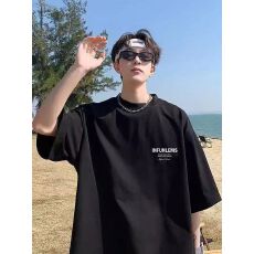 批发2025美式新款 230g精梳紧密赛络纺三本针工艺 纯棉潮牌男T恤 官图