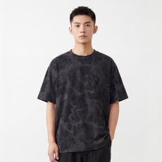 批发19支100棉240克精梳紧密食毛超爽滑纯棉 扎染T恤  量大可谈