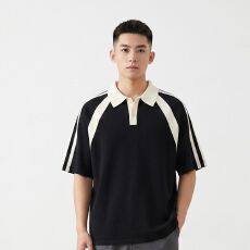批发19支230足克100棉精梳紧密食毛纯棉 POLO拼接全杠 量大可谈