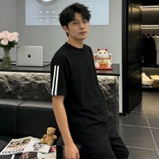 批发19支230足克100棉精梳紧密食毛超爽滑纯棉 拉条T恤 量大可谈