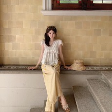 批发金蘑菇菇 清冷系慵懒 墨染懒懒裤2.0 /炒色工艺 巨垂显瘦