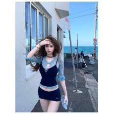 批发Tongiiuu 甜薇少女 碎花网纱短袖T恤女修身显瘦吊带背心套装夏季