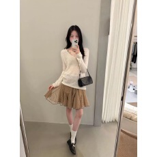 批发oker章壳儿正品～波点半身裙短款韩系百搭显瘦气质26春季新款