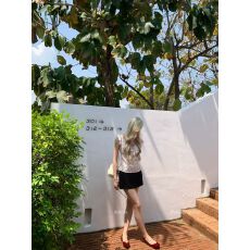 批发8uioio'卡普里波光'红色波点圆领<b class='q'>衬衫</b>女春季新款修身显瘦短款上衣