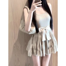 批发LXYG粉色蝴蝶结无袖背心针织吊带<b class='q'>连衣裙</b>女2026<b class='q'>夏</b>纯欲温柔小个裙子
