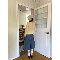 批发MOWENTI文文婷 日系慵懒风中腰褶皱阔<b class='q'>腿</b>裙<b class='q'>裤</b>显瘦透气七分花苞<b class='q'>裤</b>