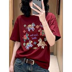 批发t恤女针织衫春季上衣宽松设计感小众<b class='q'>街头</b> 冰爽丝