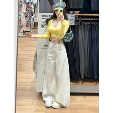 批发牛仔裤女2025<b class='q'>夏季</b>新款辣妹通勤白色长裤垂坠感阔腿裤宽松拖地裤子