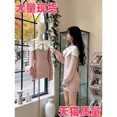 批发法式千金风蝴蝶结一字肩长袖<b class='q'>连衣裙</b><b class='q'>女</b>秋季减龄修身甜辣包臀短裙子