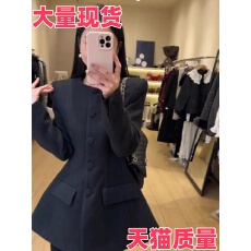 老钱风韩系收腰毛呢外套女秋冬季2025新款黑色高级感显瘦呢子大衣